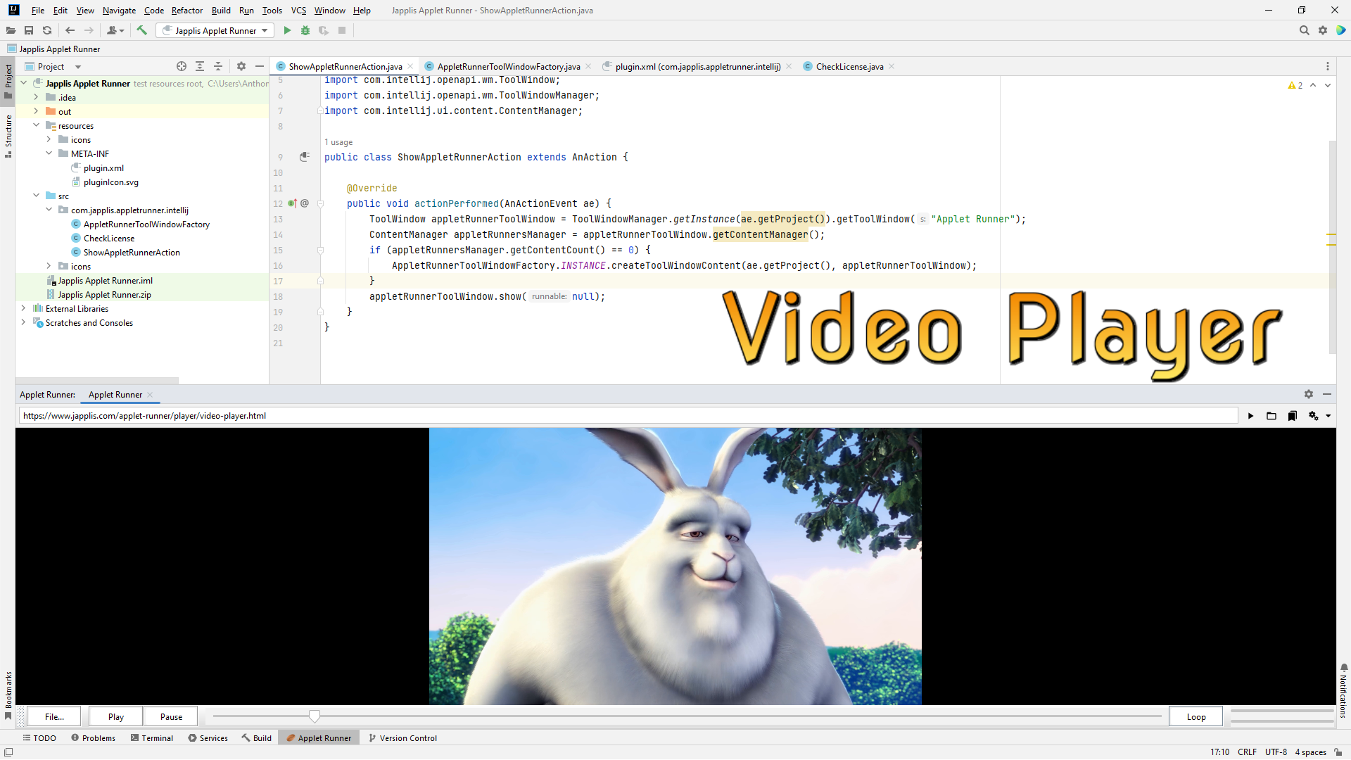 A Video Player For IntelliJ IDEA - Japplis News